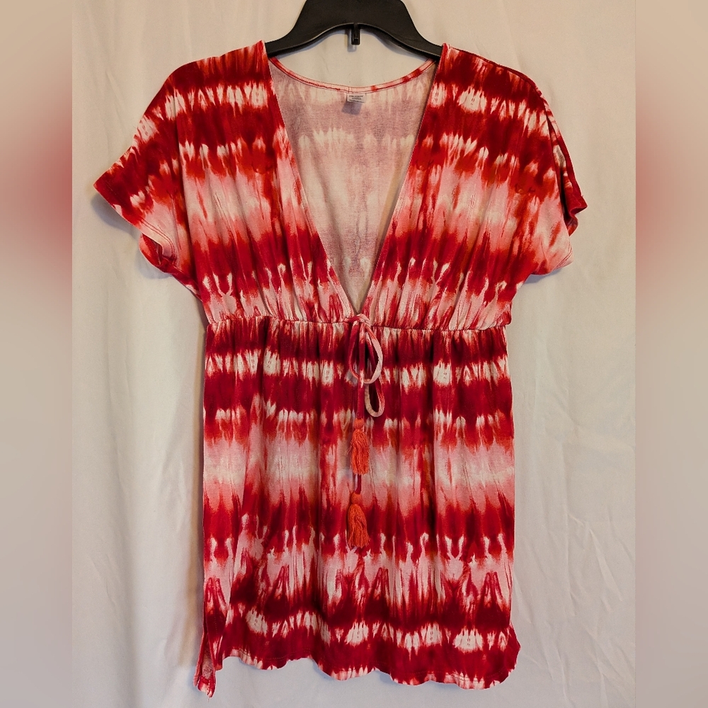 Red And White Swim Cover Up Sz.S